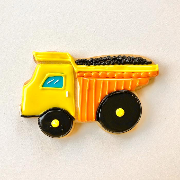 How to Decorate a Dump Truck Cookie-Beginner-Friendly Tutorial