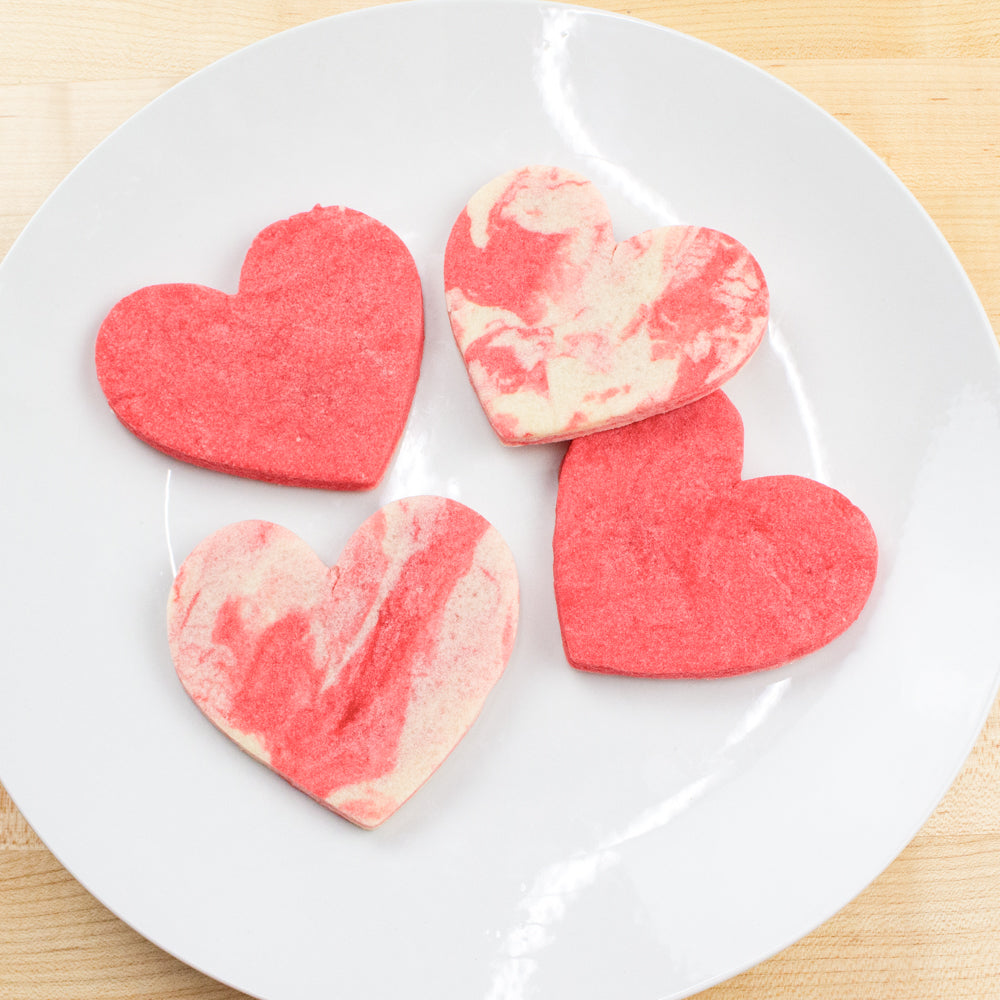 Image of heart cookies on a plate