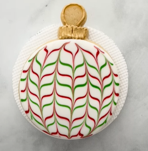 Round ornament shaped cookie