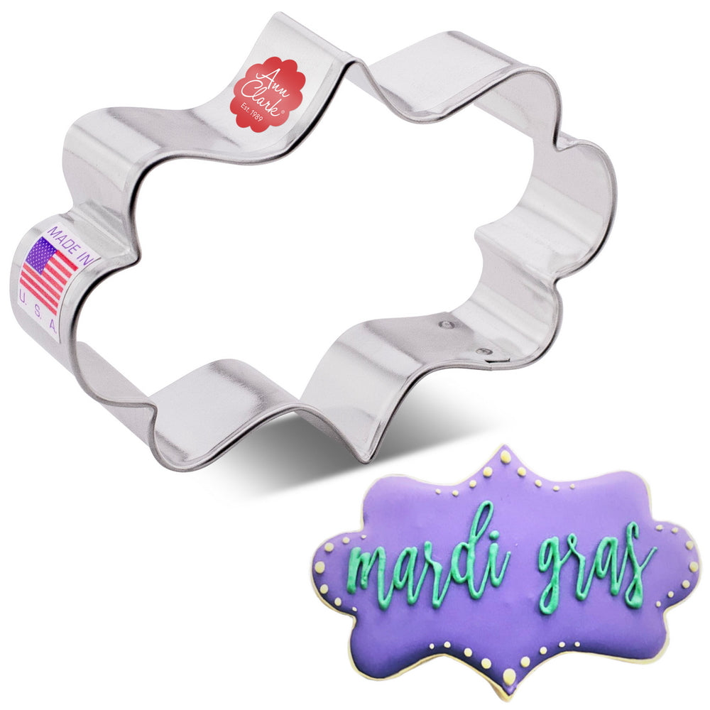 Long Fancy Plaque Cookie Cutter