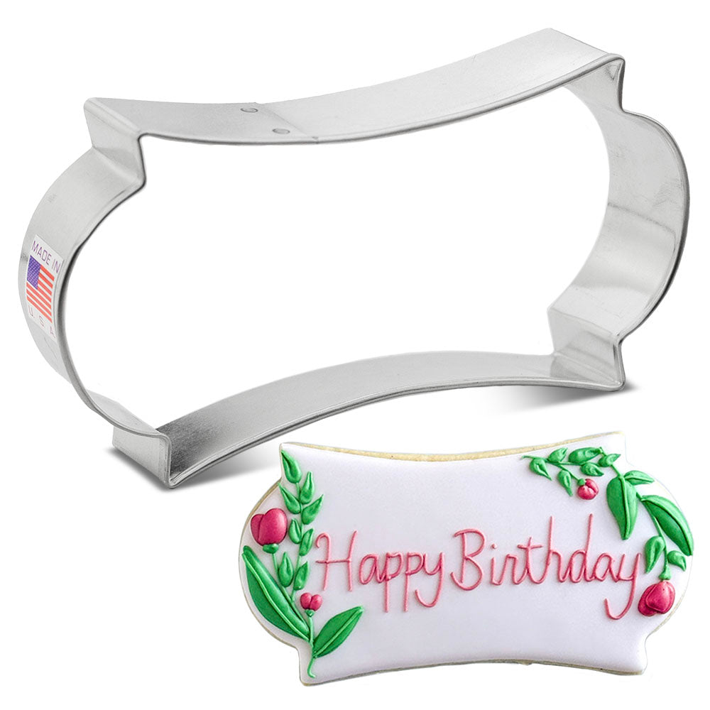 Large Long Plaque (From the Vault) Cookie Cutter, 5"