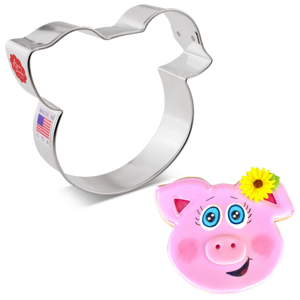 Pig Face Cookie Cutter, 4"