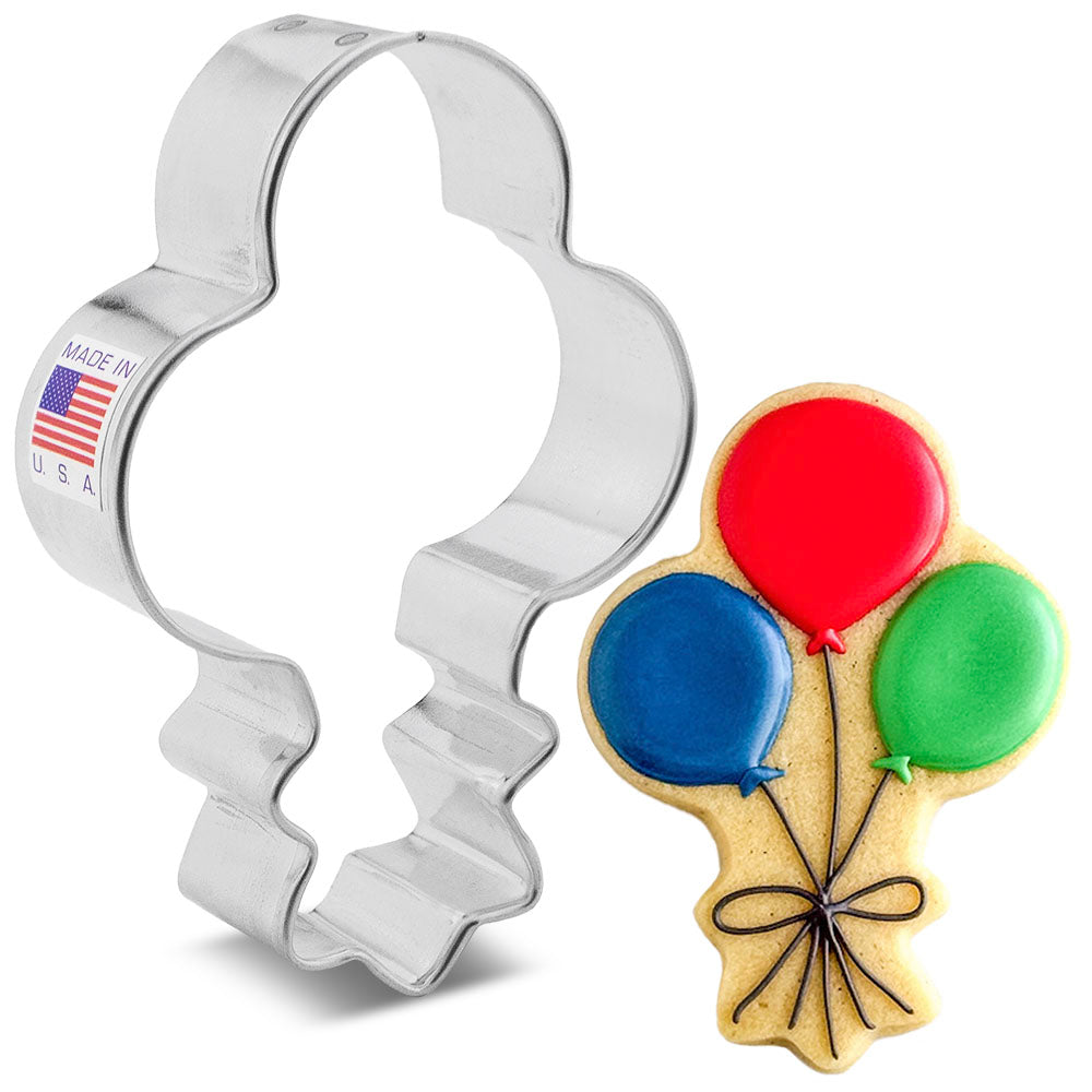 Bunch of Balloons Cookie Cutter, 3.8"