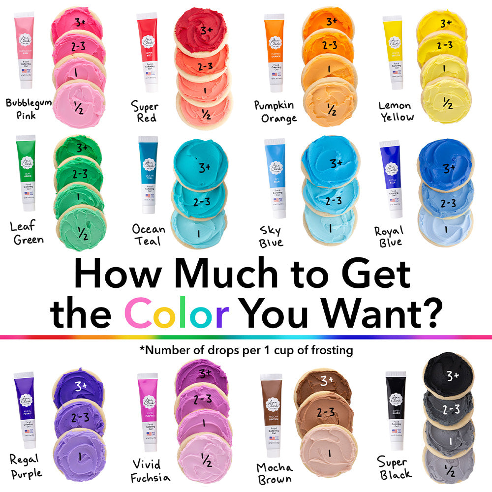 Ann Clark Food Coloring Gel 12-Color Set