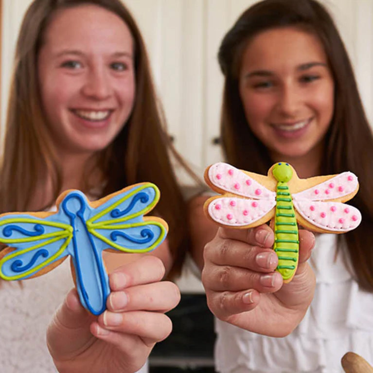 Girls Holding Dragonfly Cookies