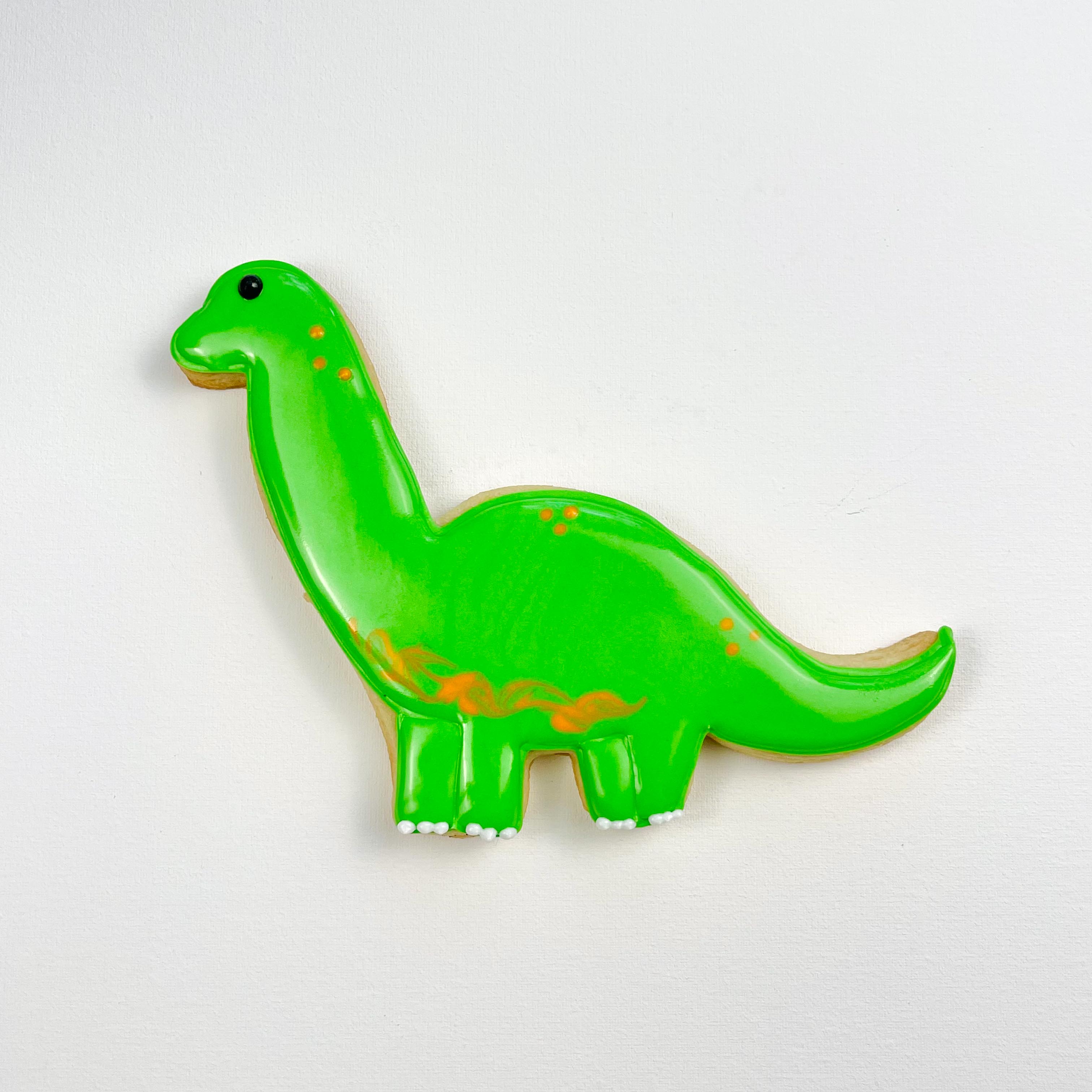 How to Decorate Brontosaurus Sugar Cookies