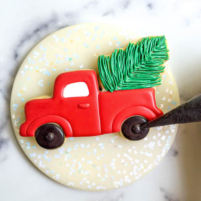 How to Decorate a Vintage Truck Cookie