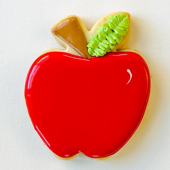 How to Decorate an Apple Sugar Cookie with Royal Icing