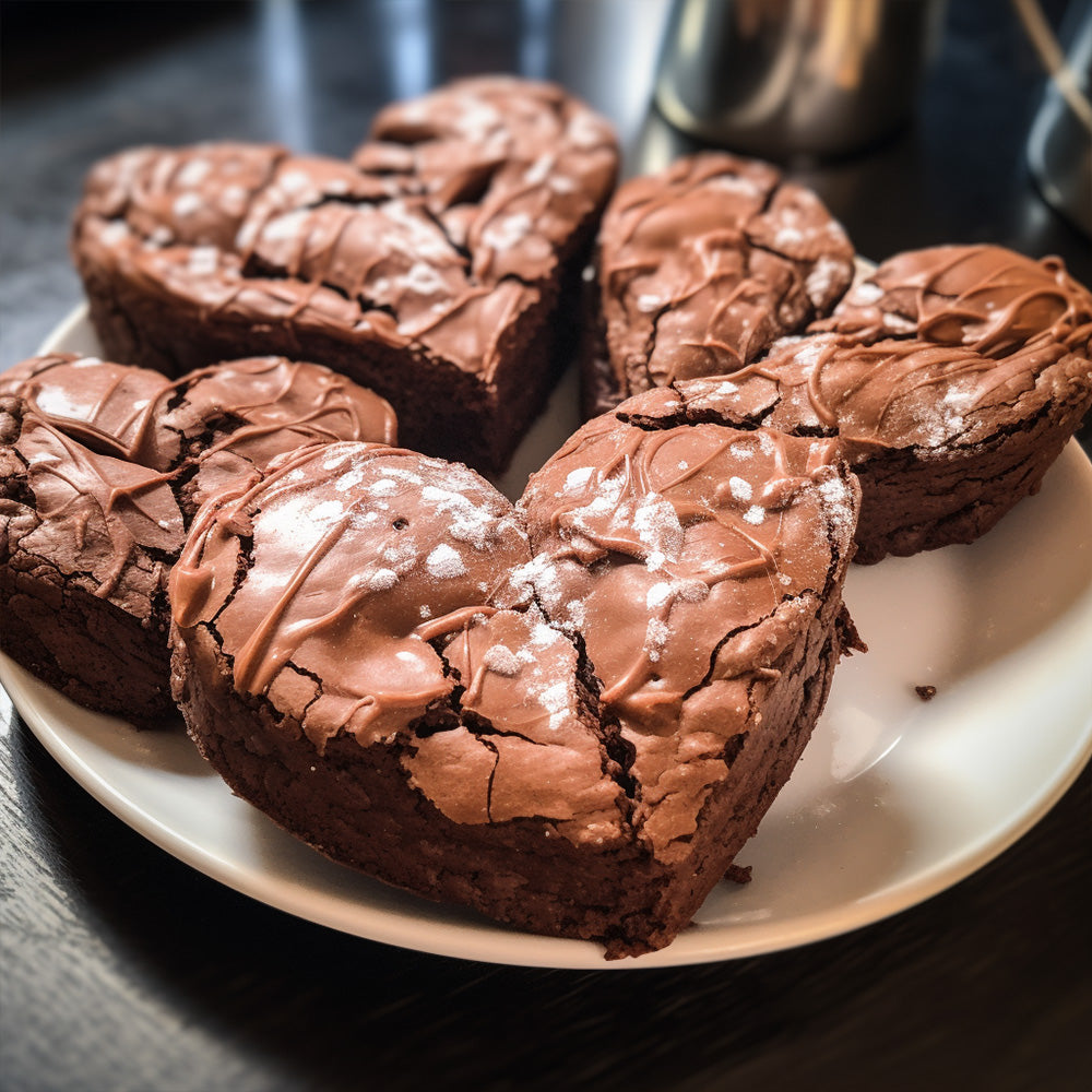 heart shaped brownies