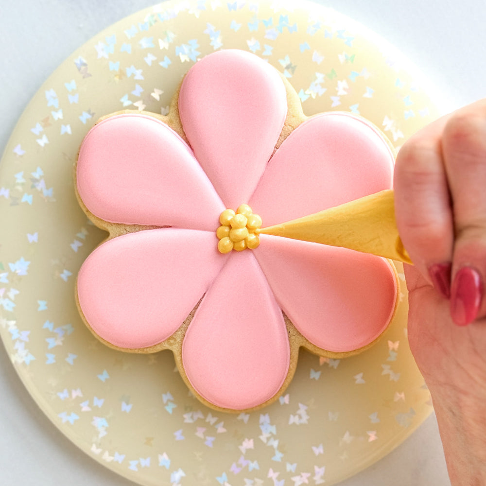 pastel spring flower sugar cookies