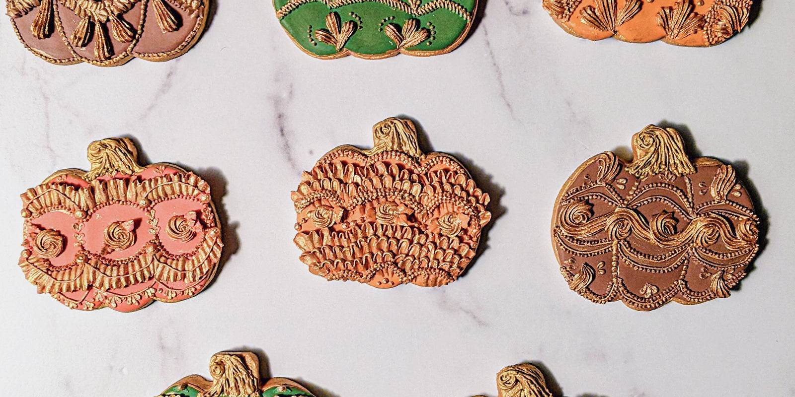 Decorating Vintage-Inspired Lambeth Pumpkin Cookies