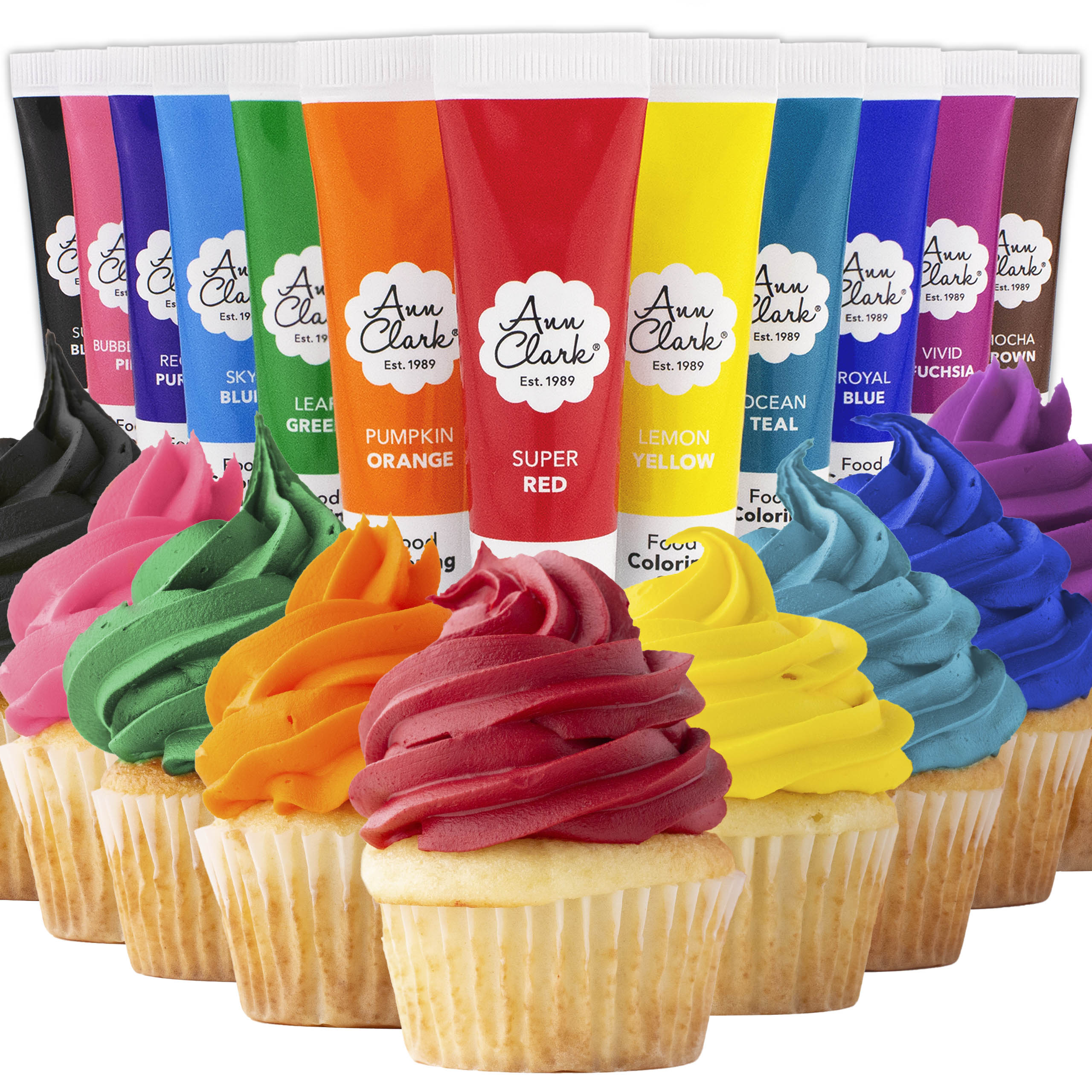 Ann Clark Food Coloring Gel 12-Color Set