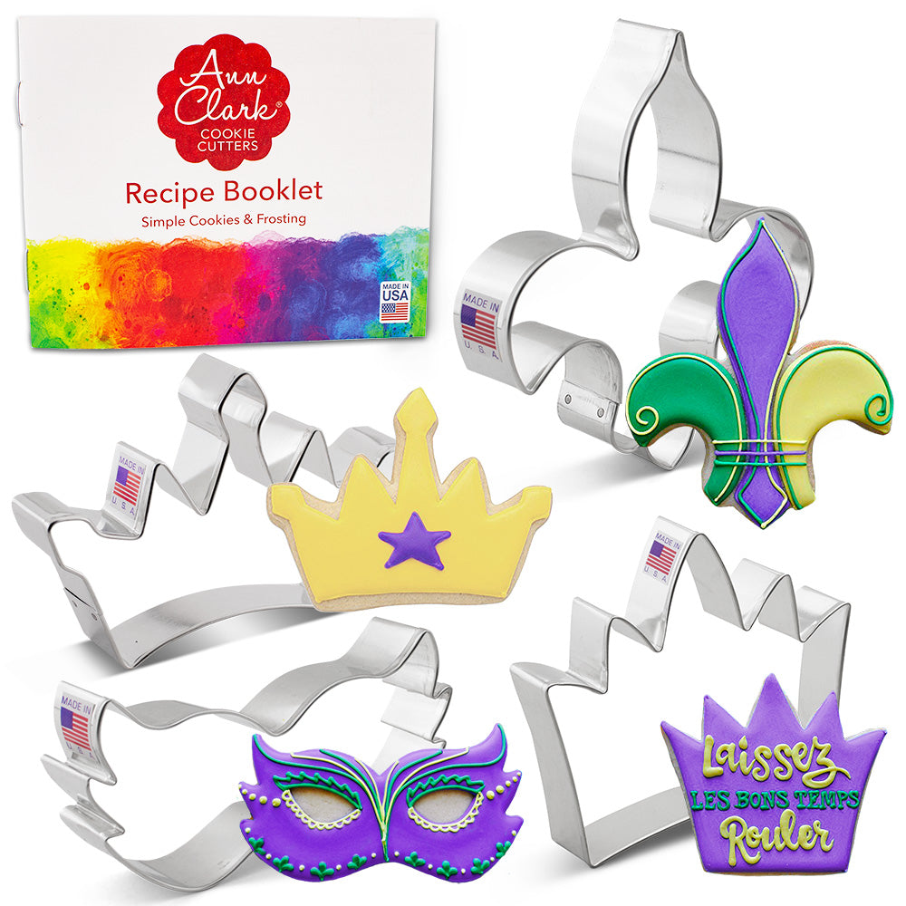 Mardi Gras Cookie Cutter 4 pc set