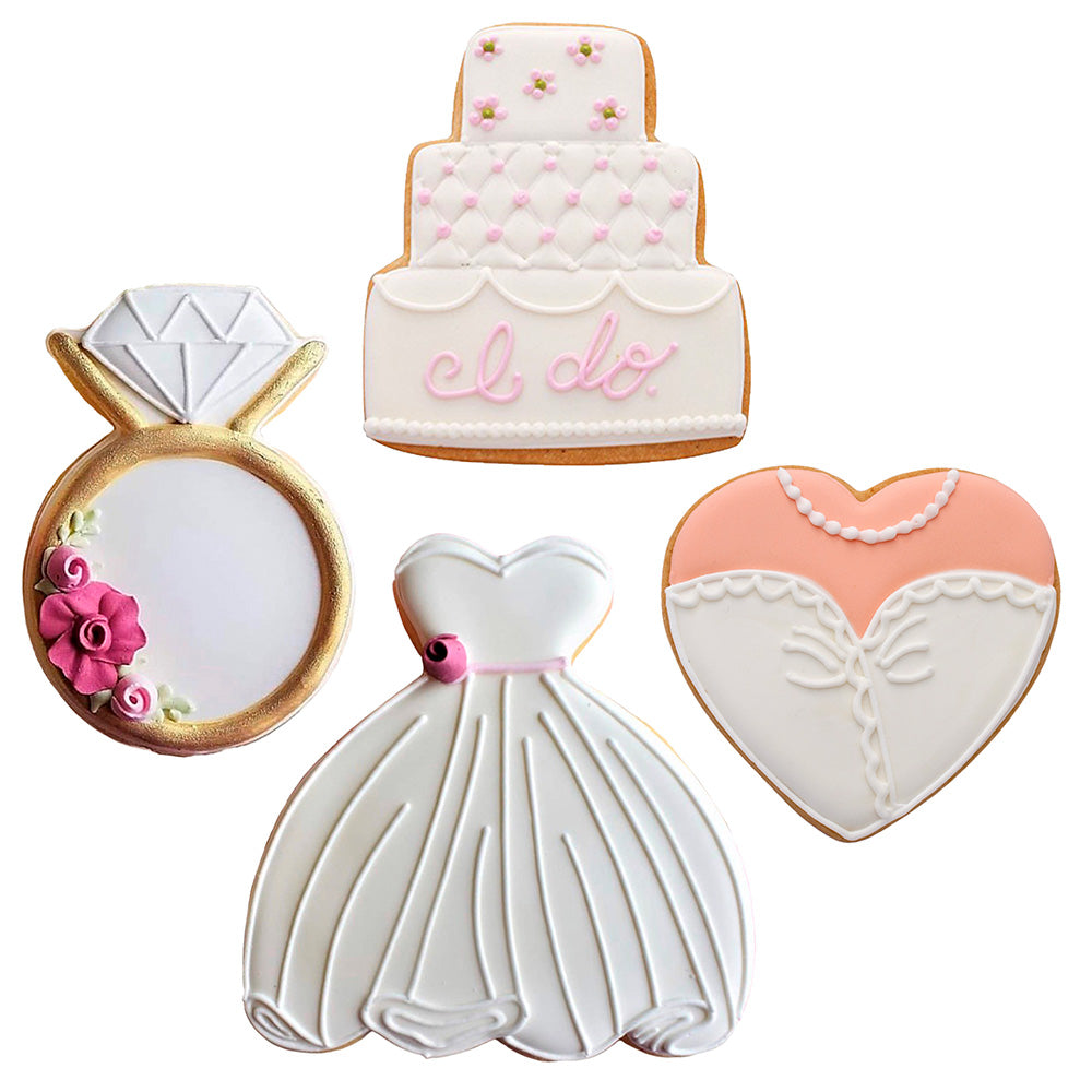 Wedding Cookie Cutter 4 pc set