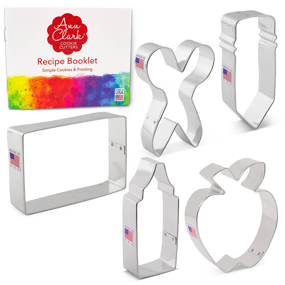 Back to School Cookie Cutter 5 pc set