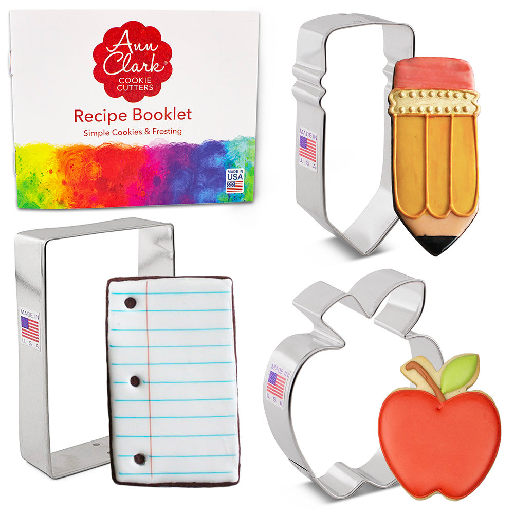 Back to School Cookie Cutter 3 Pc Set