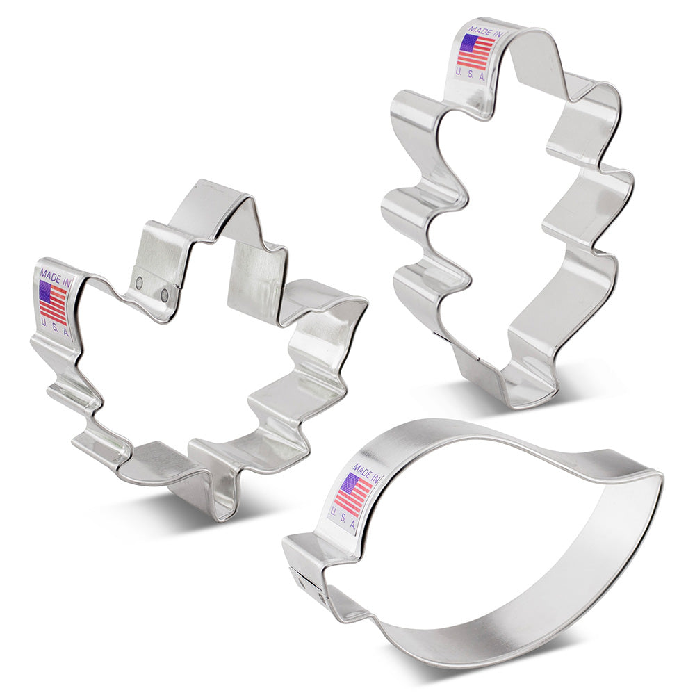 Fall Leaves Cookie Cutters 3-Pc Set