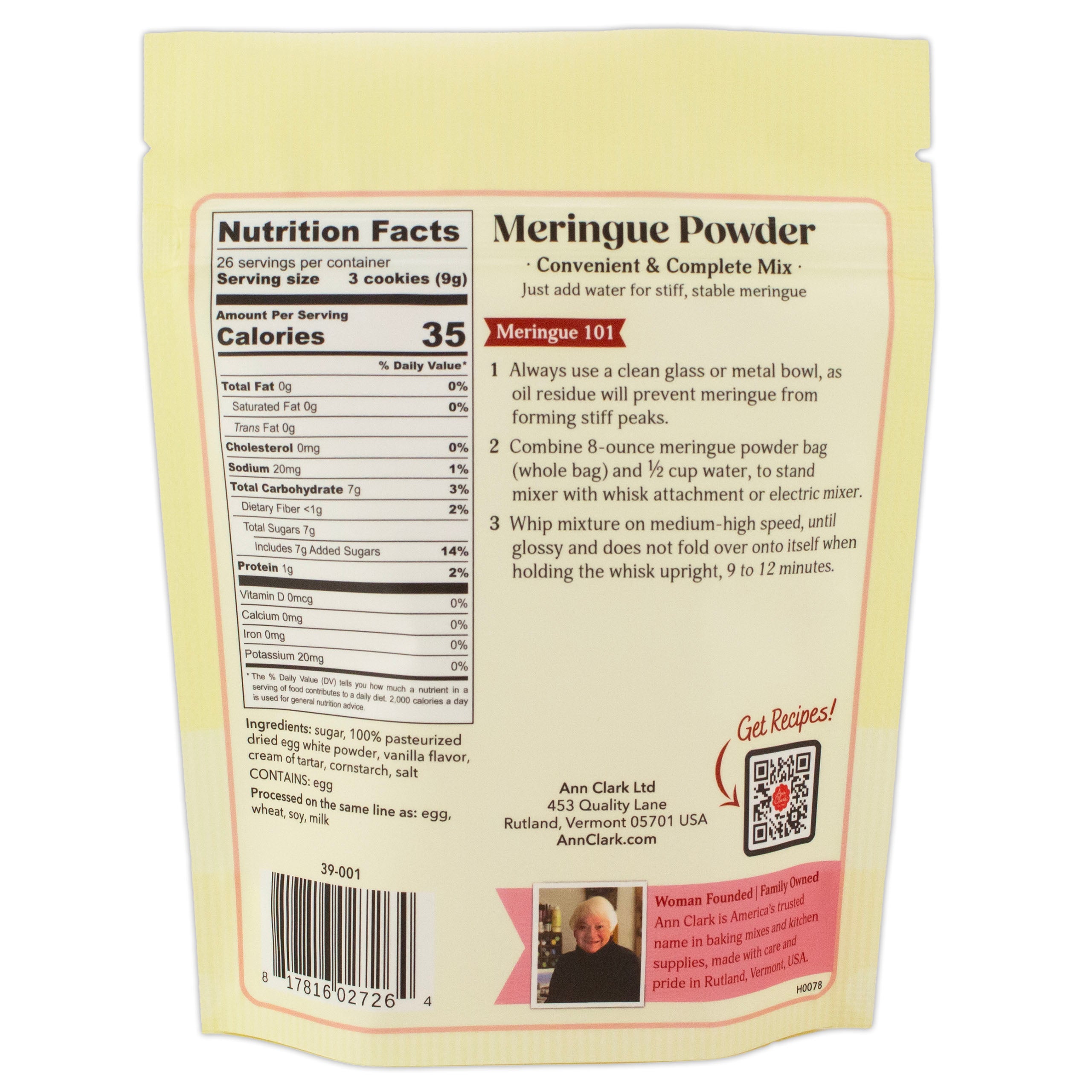 Ann Clark Premium Meringue Powder, 8 oz