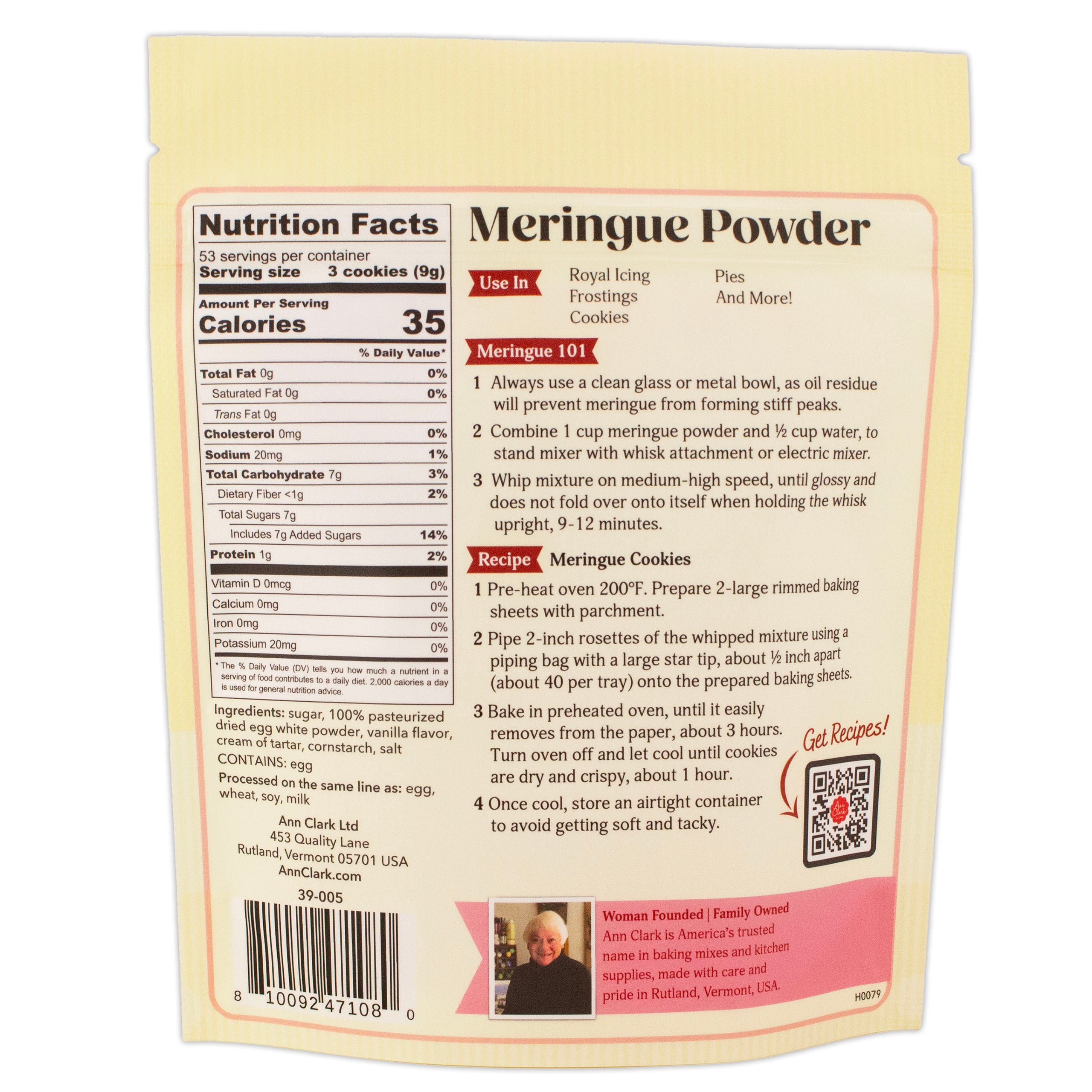 Ann Clark Premium Meringue Powder,  1 lb