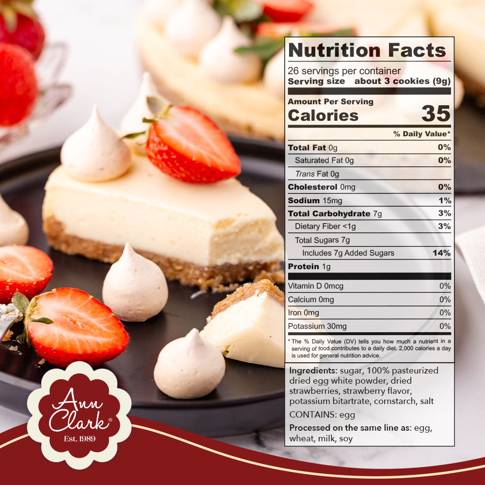 Ann Clark Premium Strawberry Meringue Powder, 8 oz