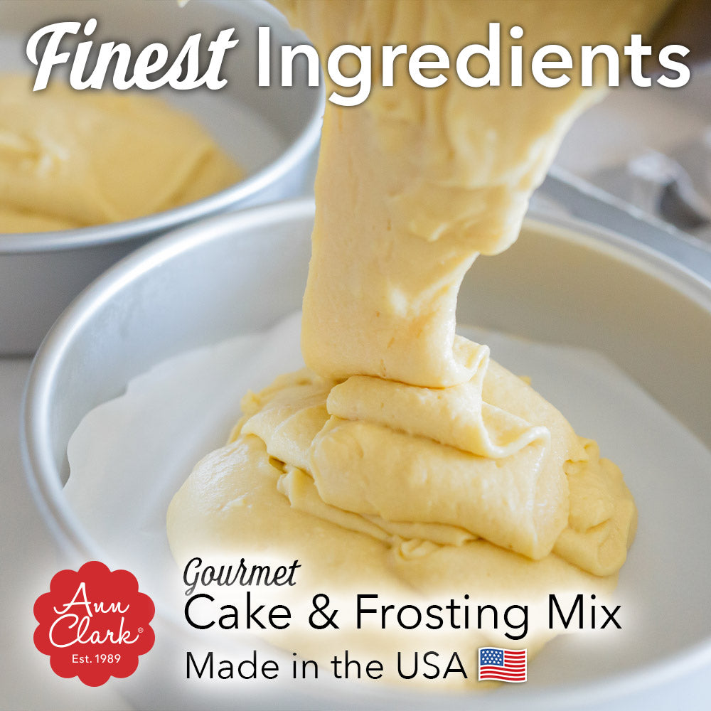 Ann Clark Gourmet Yellow Cake Mix with Vanilla Buttercream Frosting