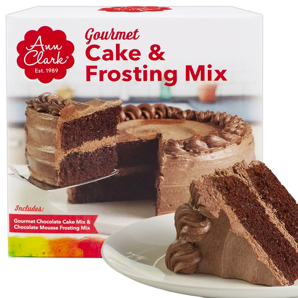 Ann Clark Gourmet Chocolate Cake Mix with Chocolate Mousse Frosting