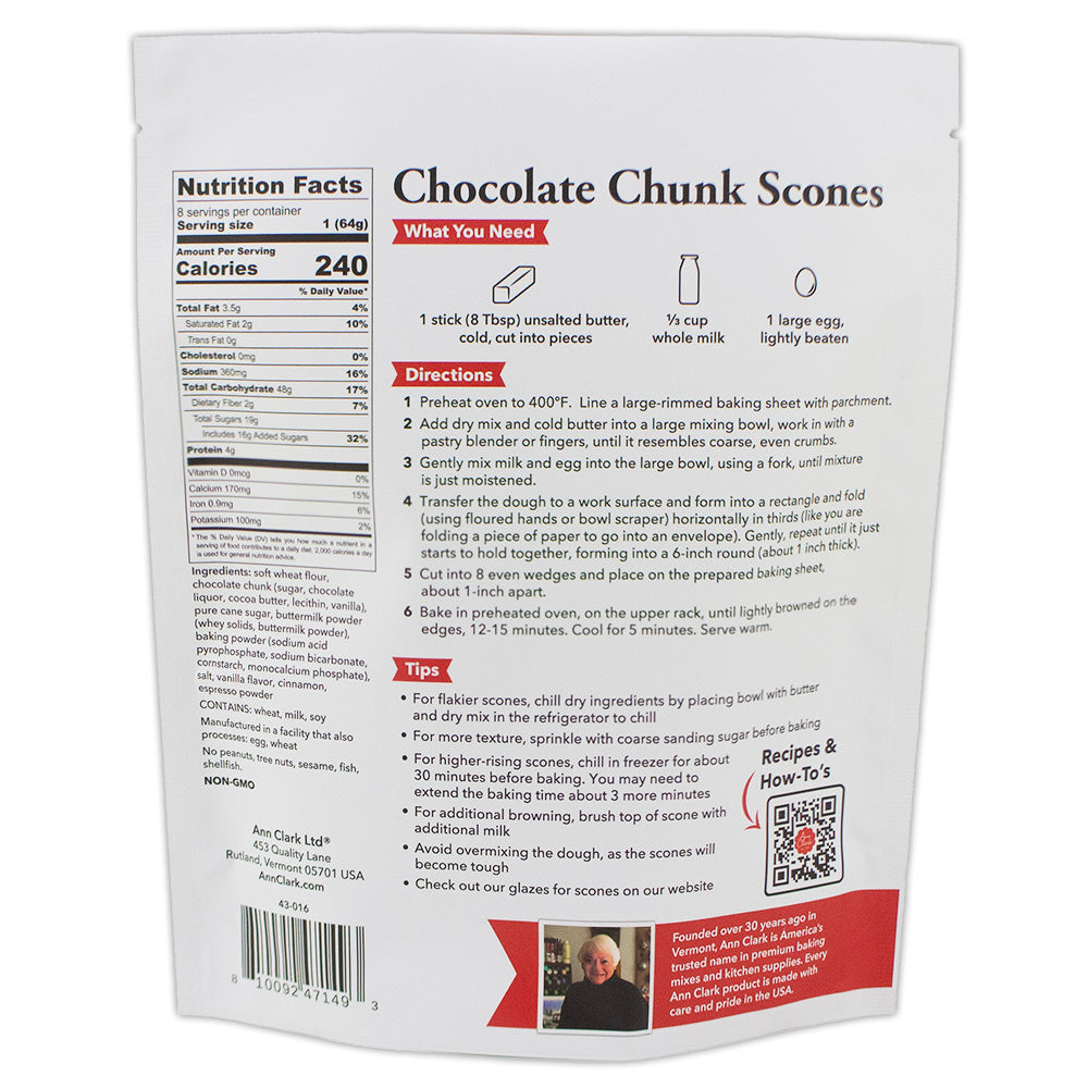 Ann Clark Traditional Chocolate Chunk Scone Mix 