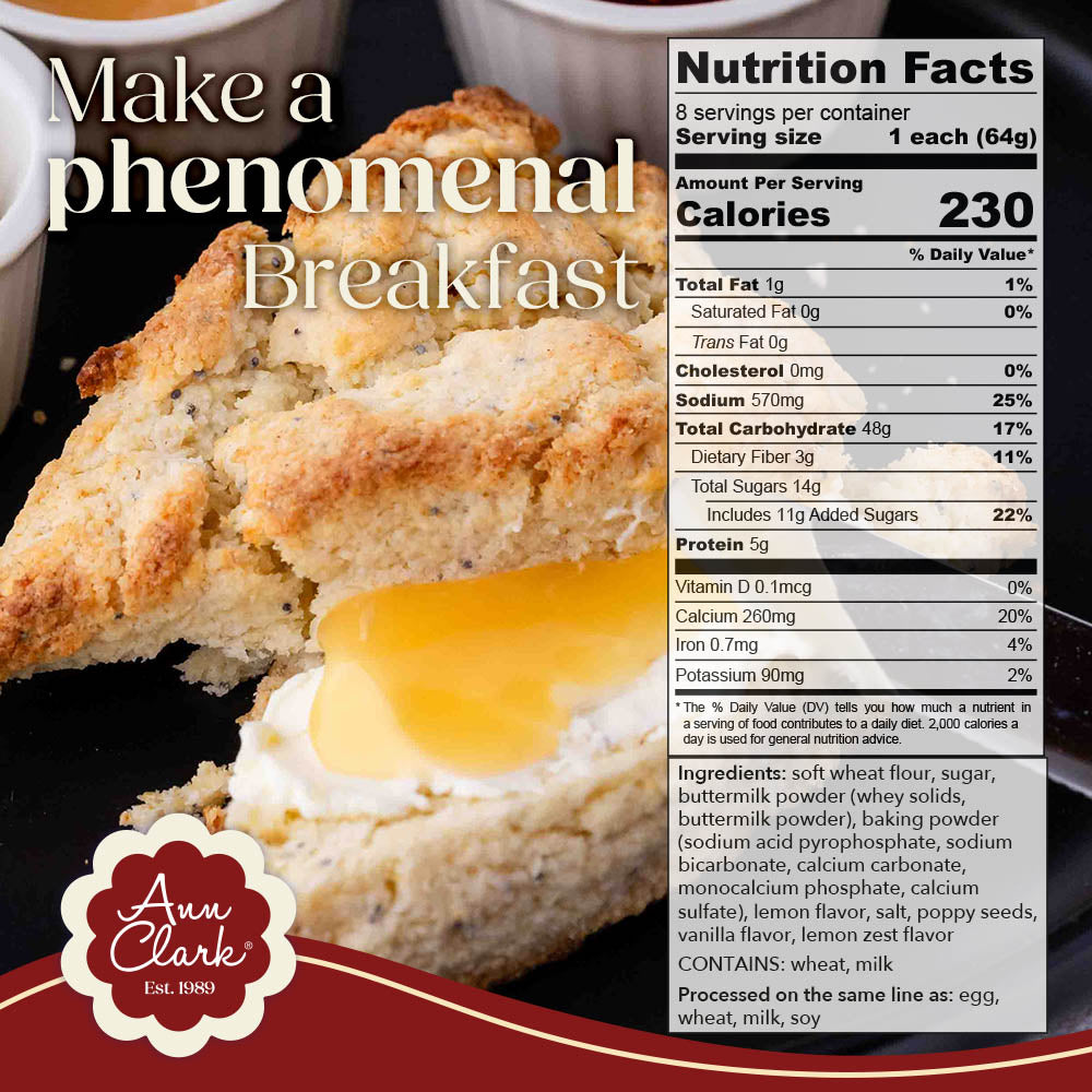 Ann Clark Traditional Lemon Poppyseed Scone Mix 