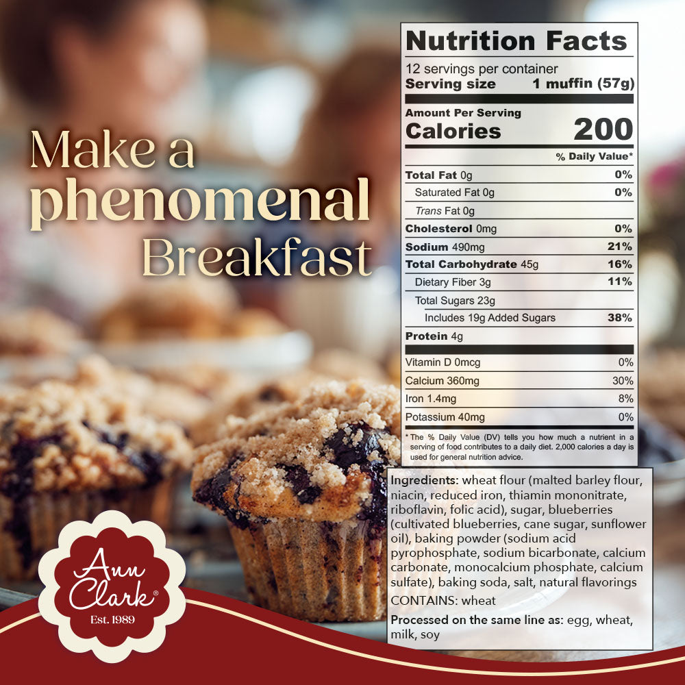 Ann Clark Blueberry Crumb Muffin Mix