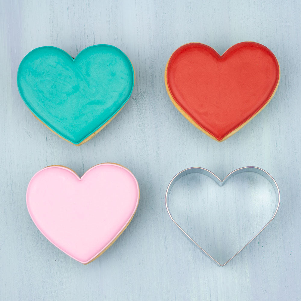 Lares 6 002-3 Tagliabiscotti A Forma Di Cuore In Acciaio Inox, 12 Cm Di Diametro, Per Dolci E Frollini