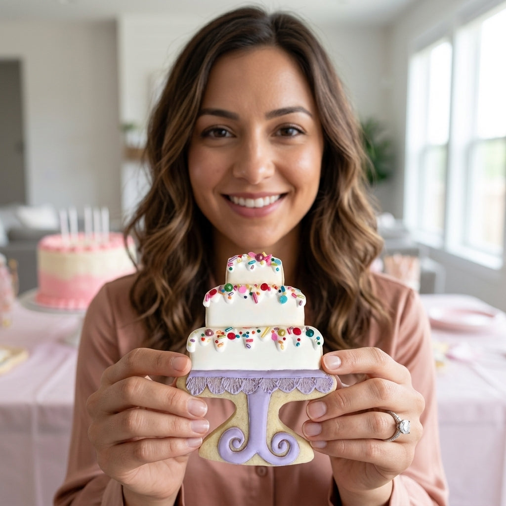 Cake w/ Stand Cookie Cutter