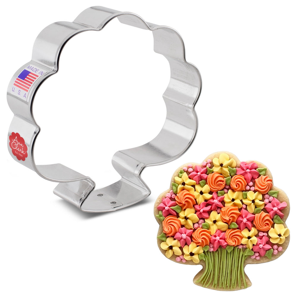 Forward Facing Turkey & Bouquet of Flowers Cookie Cutter