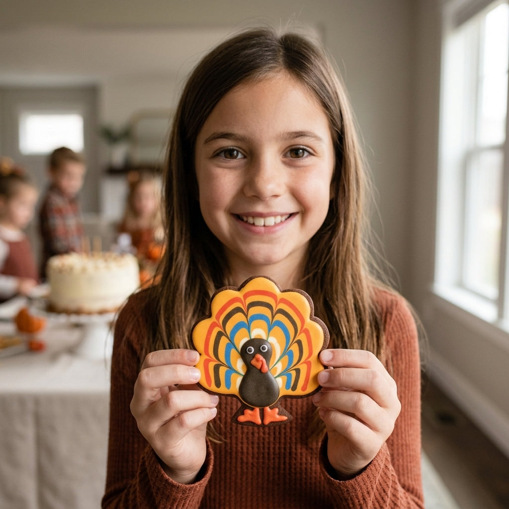 Front Facing Turkey (or Flower Bouquet) Cookie Cutter