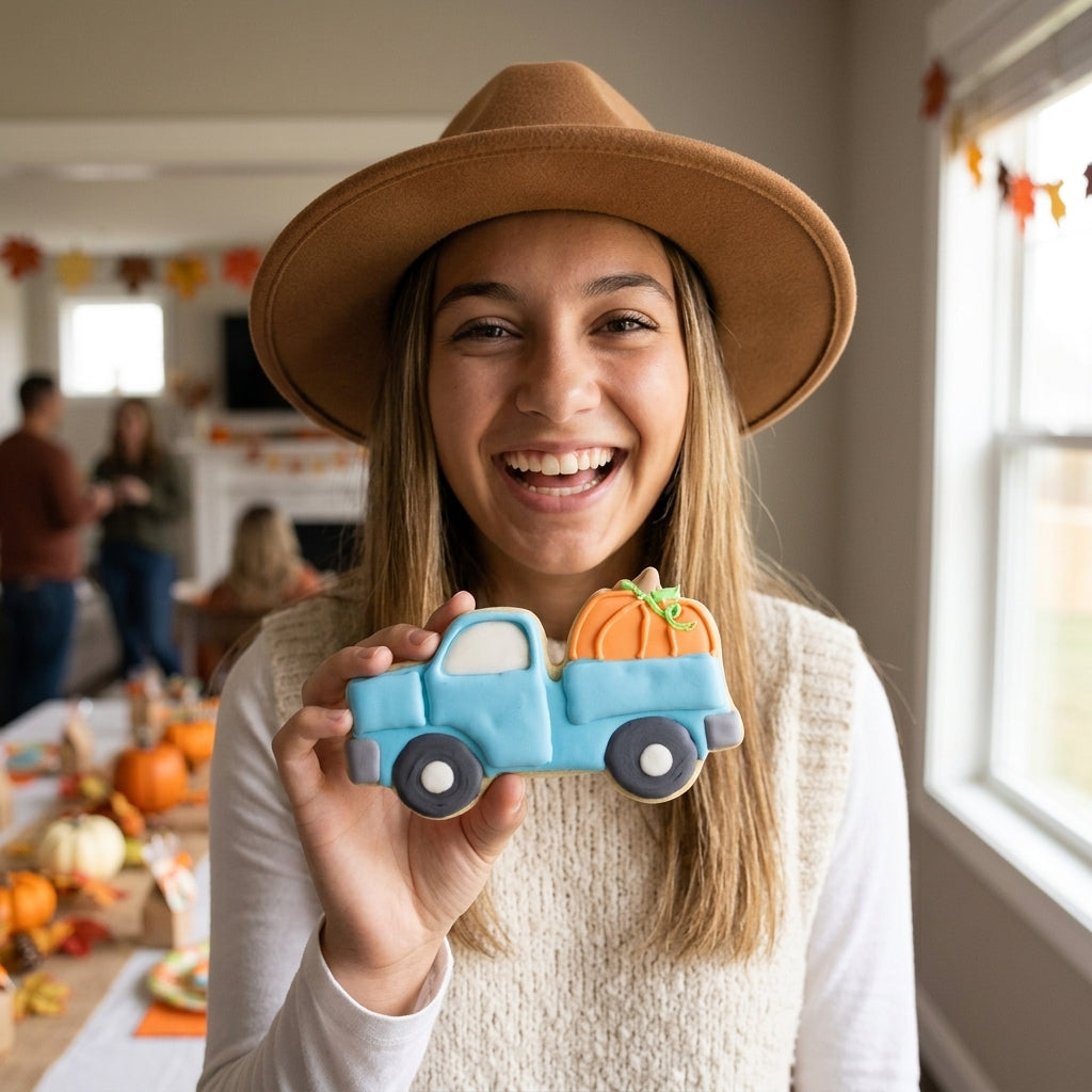 Harvest Truck with Pumpkin