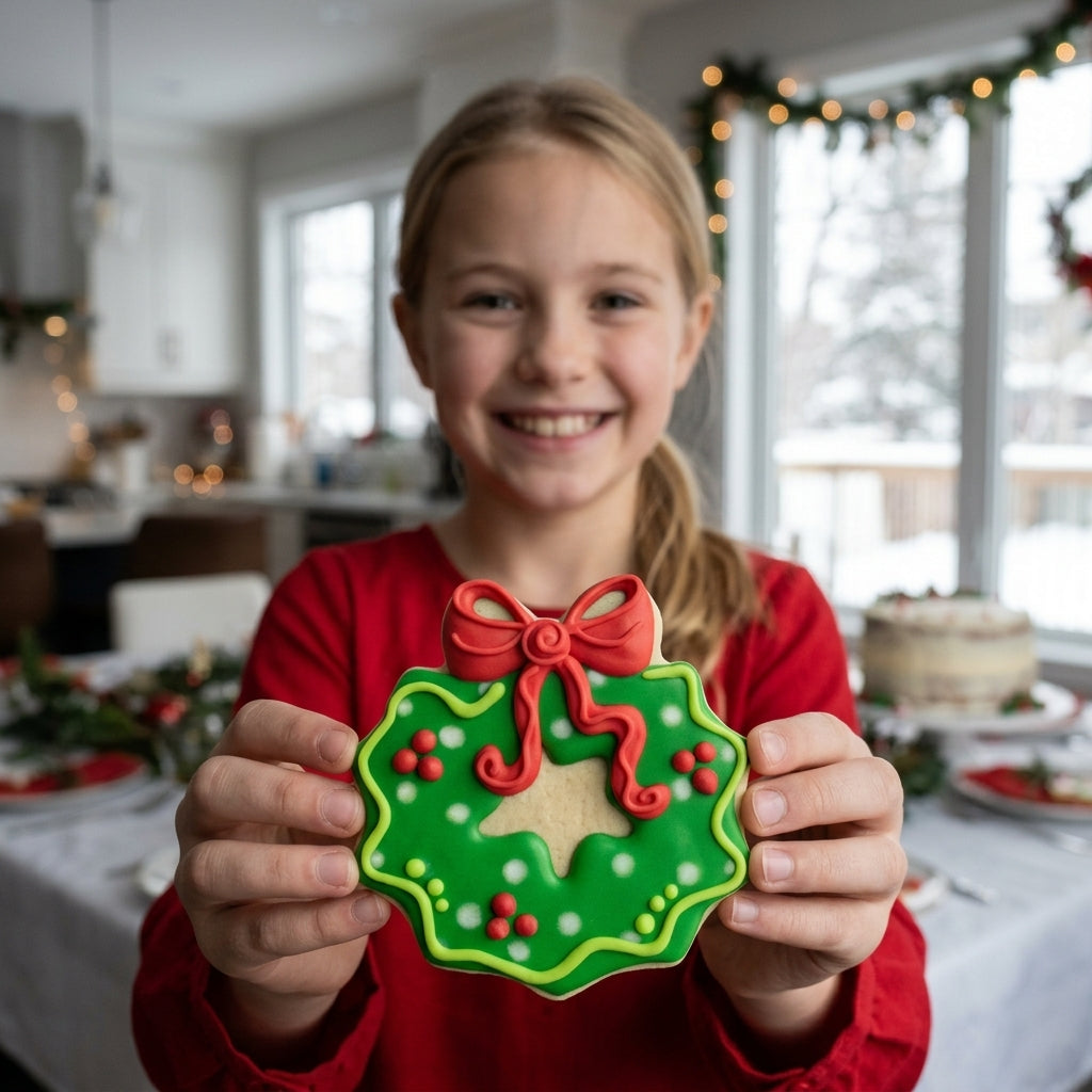 Christmas Wreath Cookie Cutter, 3.5"
