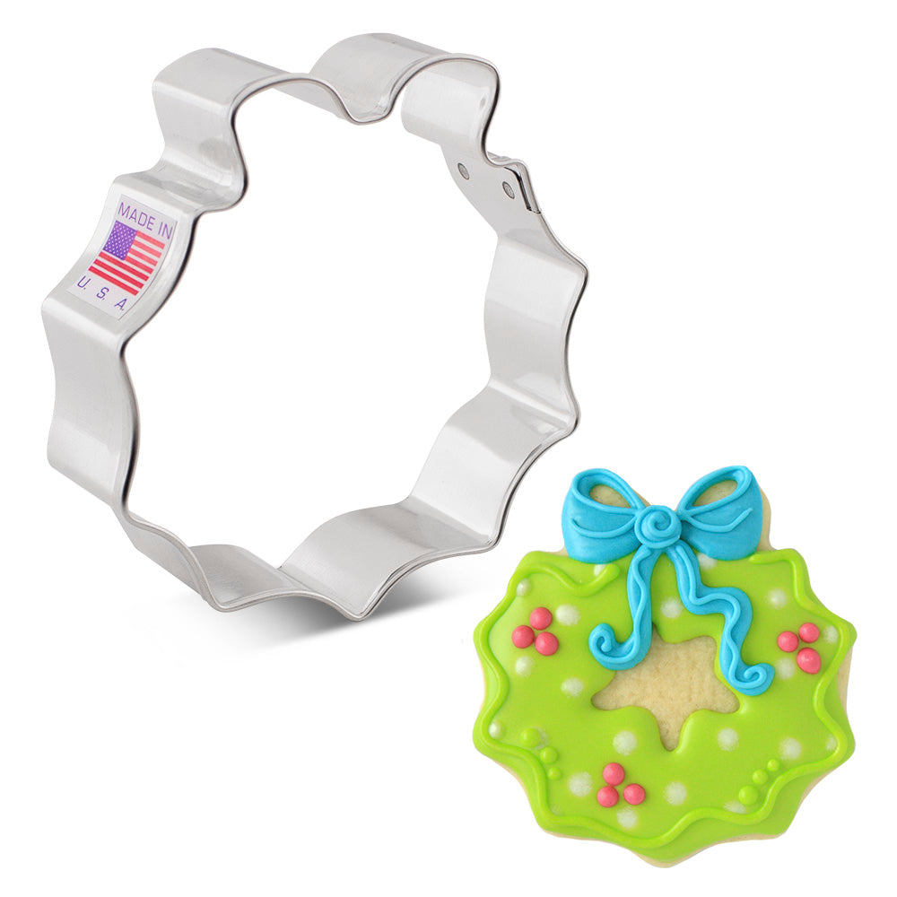 Christmas Wreath Cookie Cutter, 3.5"