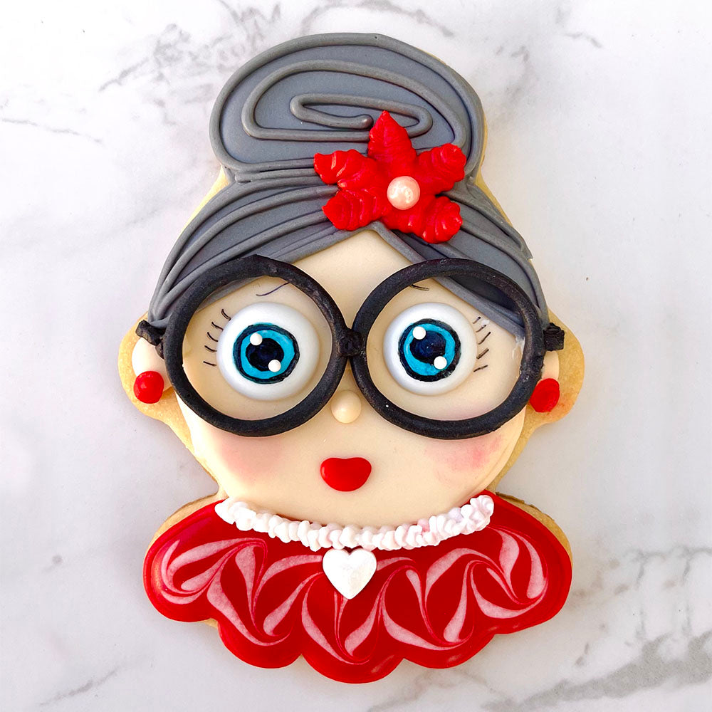 Mrs. Claus Cookie Cutter 4" by Flour Box Bakery