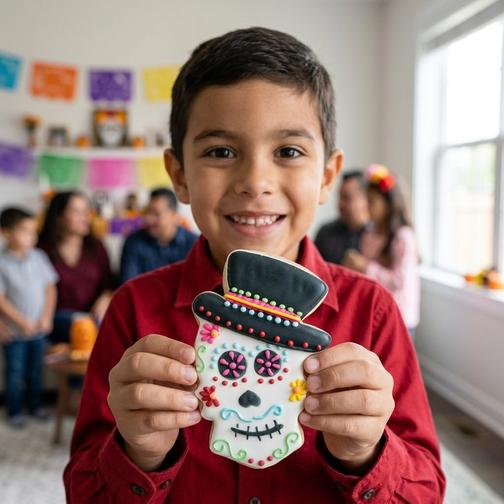 Day of the Dead Sugar Skull with Top Hat Cookie Cutter