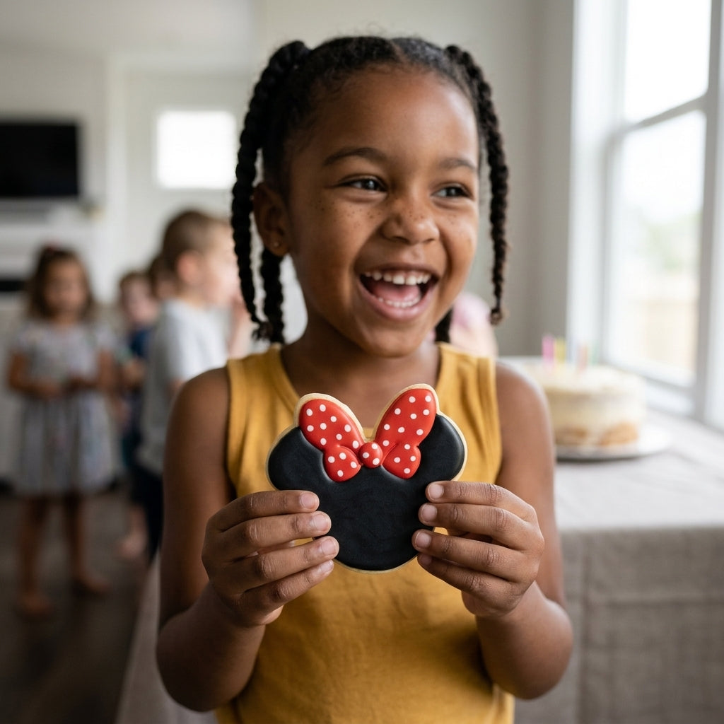 Girl Mouse with Bow Cookie Cutter, 3.5"