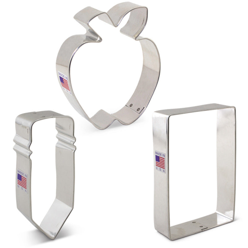 Back to School Cookie Cutter 3 Pc Set