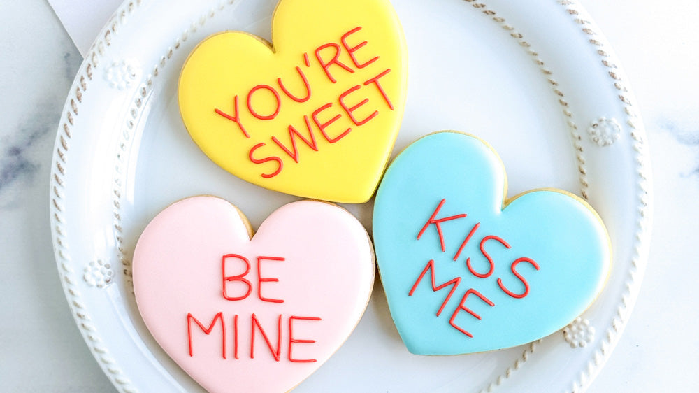 Valentine's Heart cookies with 