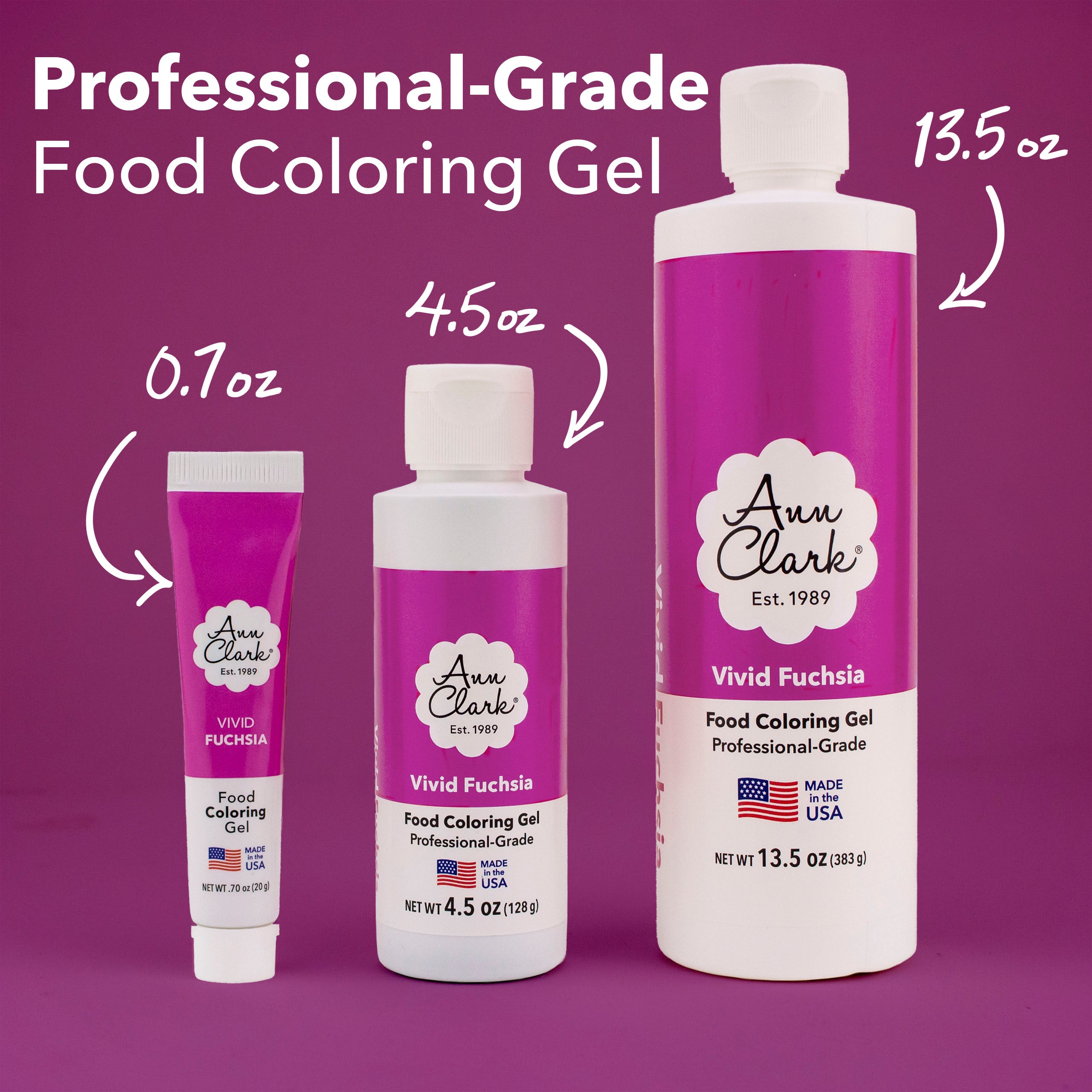 Ann Clark Vivid Fuchsia Food Coloring Gel