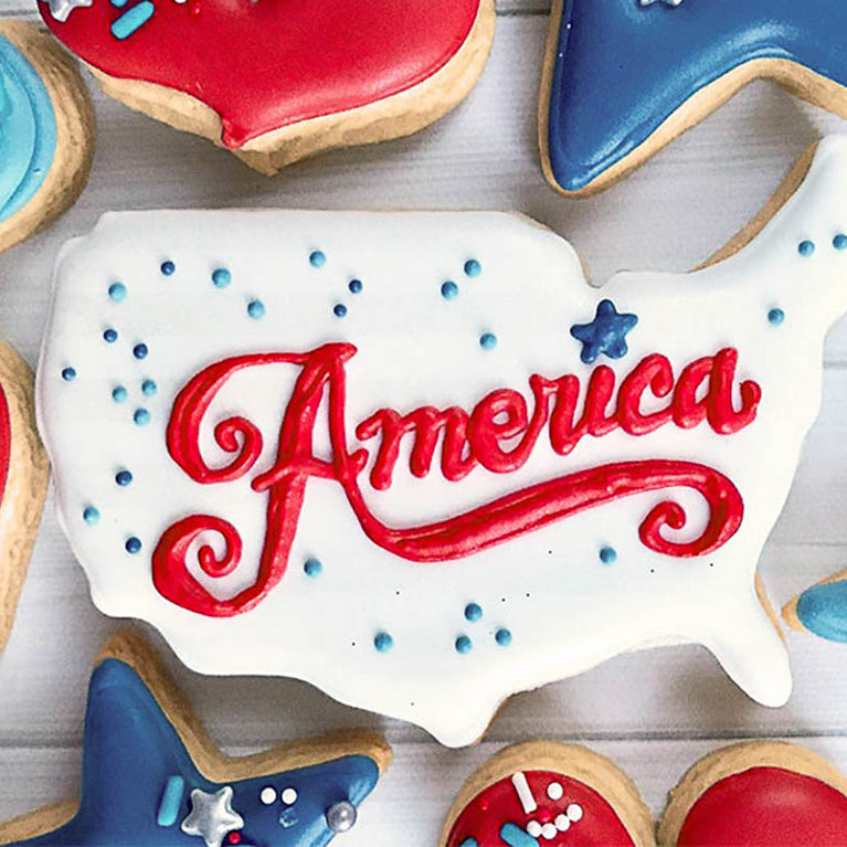 Cookie in shape of United States
