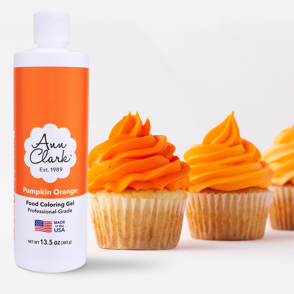 image of Ann Clark Pumpkin Orange Food Coloring Gel, Extra Large 13.5 oz. Bottle