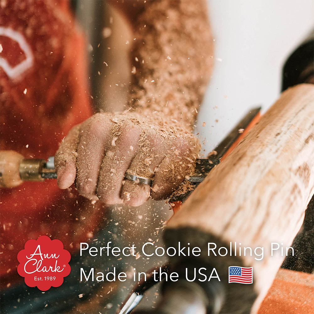 Perfect Cookie Rolling Pin 3/8 in Fixed Depth for Even Thicker Cookies