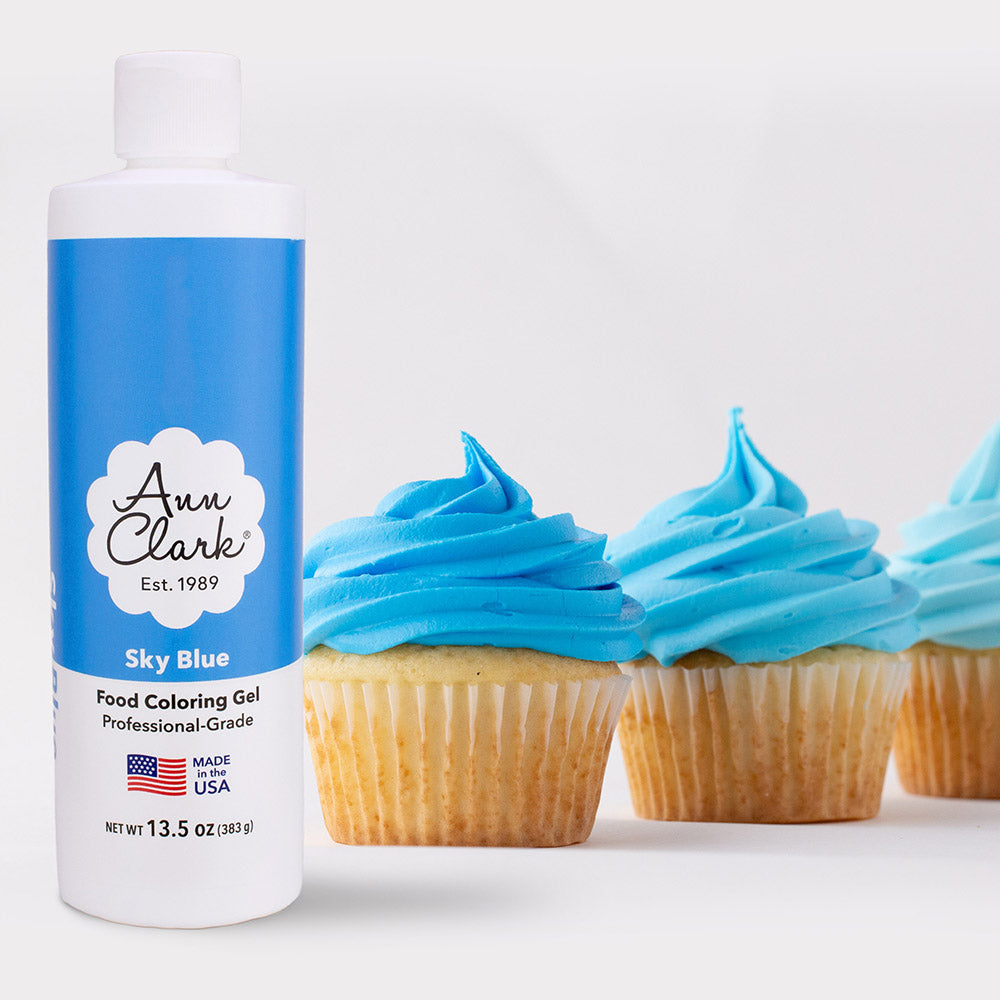 image of Ann Clark Sky Blue Food Coloring Gel, Extra Large 13.5 oz. Bottle
