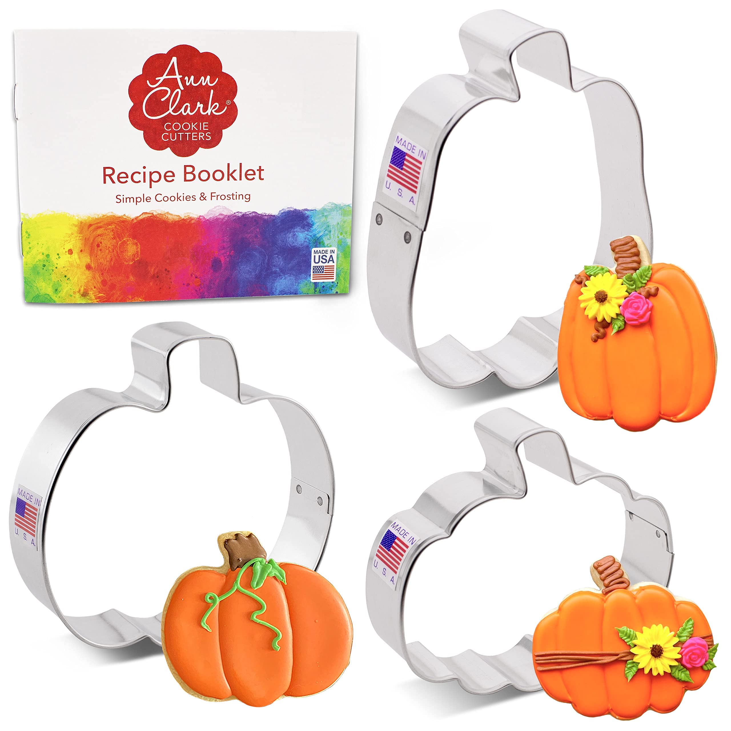 Pumpkins 3-pc Set - Jack o' Lantern, Tall Pumpkin & Gourd